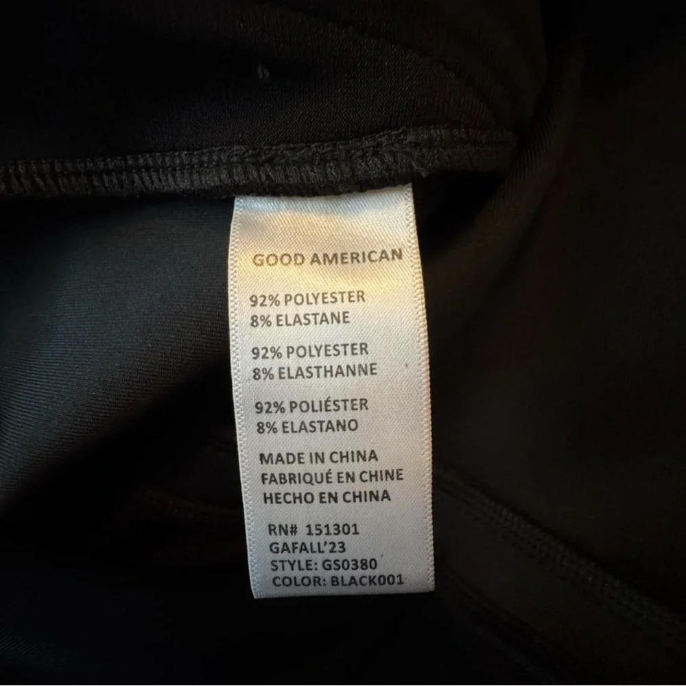 Good American Classic Black Wide Leg Trousers - Picture 7 of 11